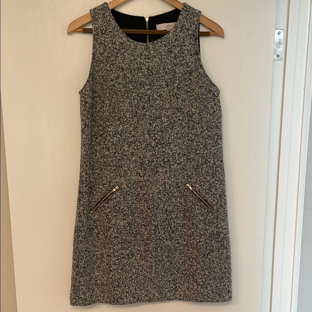 NWOT Ann Taylor LOFT Sleeveless Mini Shift Dress Wool Blend